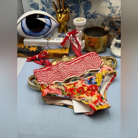 🆕 ZIMMERMANN KIDS 🧿 NWT Alight Crochet Wave Bikini, Red Floral - Sz 10 Y - Picture 2 of 13